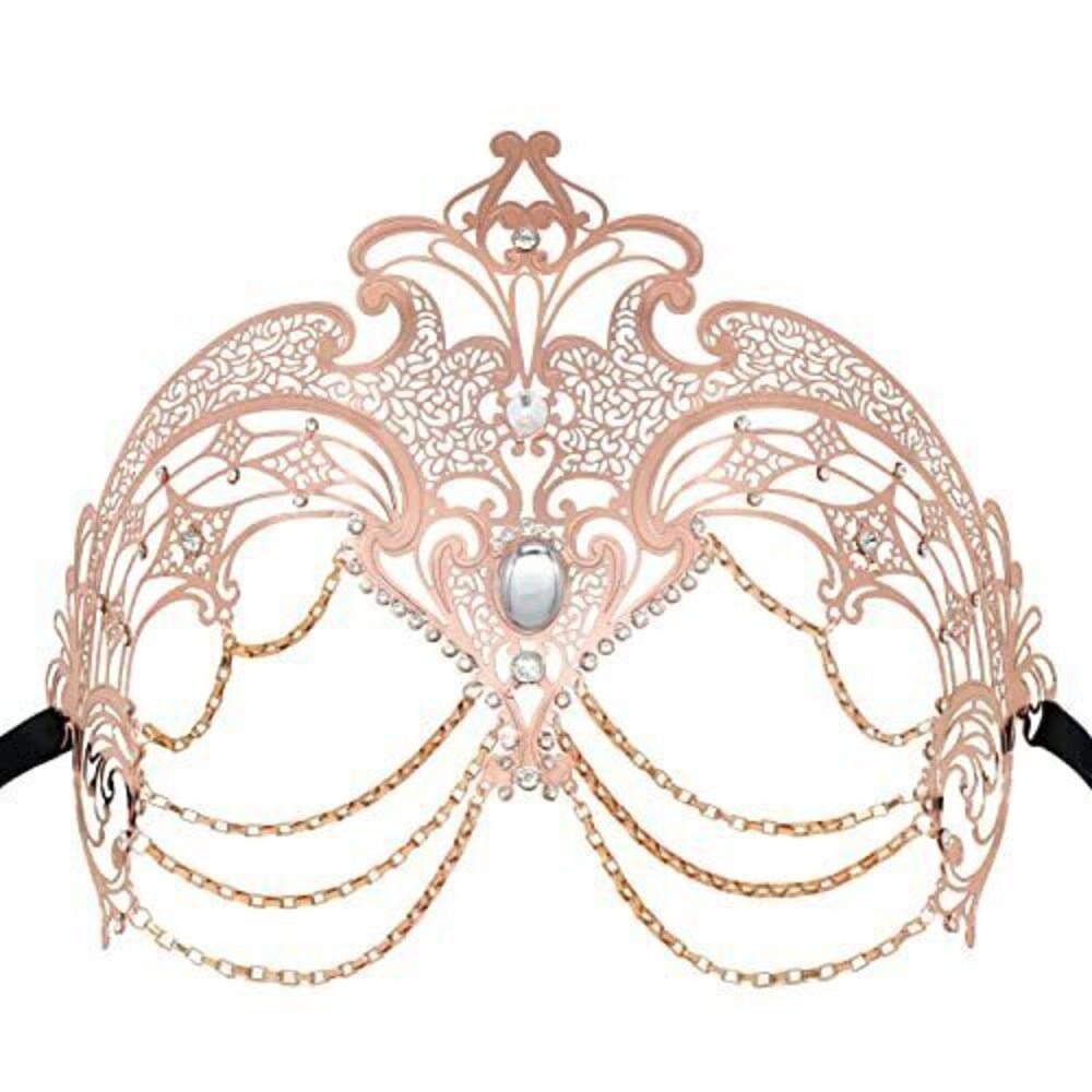 5706 Laser Cut Metal Venetian Masquerade Pretty Halloween Costume Mask Rose